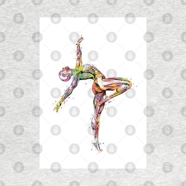 Gymnast Muscle Anatomy Watercolor by LotusGifts